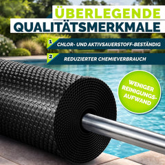 tillvex® Zwembad zonnezeil, rond, diameter 305 cm, zonnefolie 120 µm, op maat te snijden