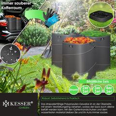 KESSER® Tuinafvalzak - Sterke Tuinzak - Bladzak - 73L - Groen