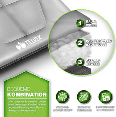 Veldbed - 1 Persoons - Kampeerbed - Stretcher - Lichtgrijs - Tillvex®