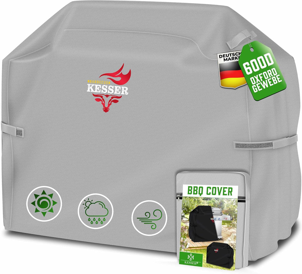 KESSER® Barbeque Hoes - Scheurbestendig - 132x66x109cm - Grijs