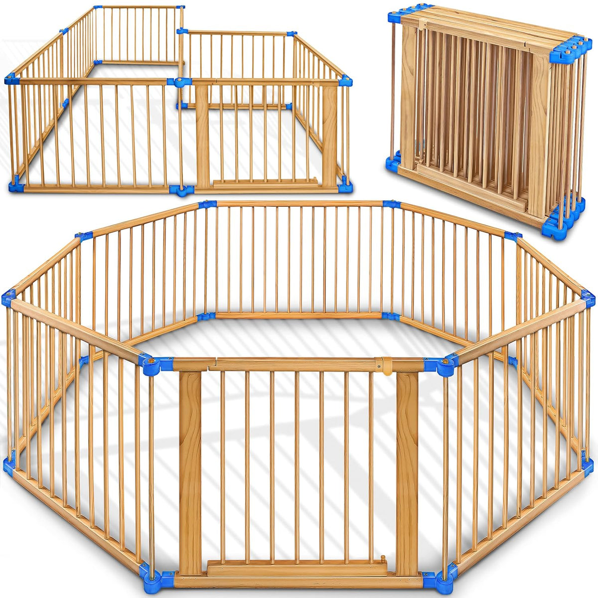 KIDUKU® XXL Babybox - Grondbox - Speelbox - Kinderbox - 7,2m - Bruin