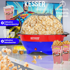 KESSER® Popcornmachine - Popcornmaker - 800W - 5,5L - Blauw