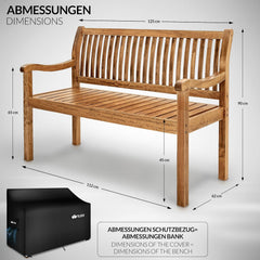 Tuinbank - Weerbestendig - 2-3 personen - 125 cm - Bruin - Tillvex