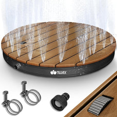 Tillvex® Tuindouche met voetpedaal - Buitendouche - Ø70cm - Antraciet