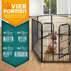 TRESKO® Puppyren - Hondenren - 60cm hoog - Zwart