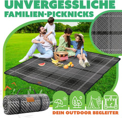 KESSER® Picknickkleed - Waterdicht - 200x200 cm - Wasbaar - Grijs