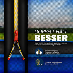 KIDUKU® Veiligheidsnet Trampoline - Trampolinenet - Ø366cm - Zwart