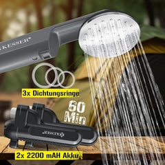 KESSER® Campingdouche - Tuindouche - Mobiele douche - Grijs •