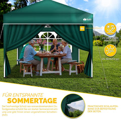Zijwand voor paviljoen - 3x3m - 2 stuks - Groen - Tillvex®