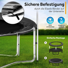 Kiduku Trampoline Randafdekking - Rand - Ø244cm - Antraciet