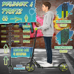 Kinderstep - 2 wielen - Kinder step - Verstelbaar - Groen - RE:SPORT