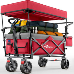 Bolderkar - Opvouwbaar - Bolderwagen  - Rood - TRESKO®