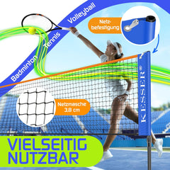 KESSER® Badmintonnet - Tennisnet - Volleybalnet - Verstelbaar - 300CM