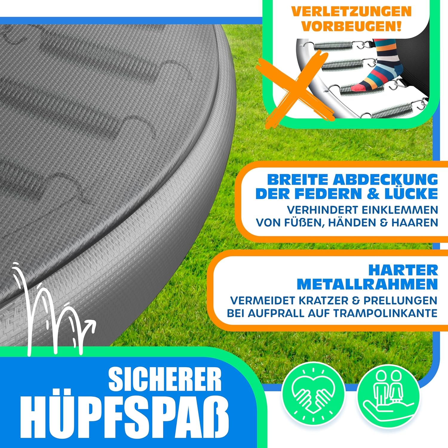 KESSER® Trampoline Randafdekking - Rand - Ø305cm - Grijs