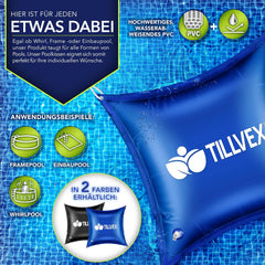 Zwembad kussen - Luchtkussen zwembad - 120x120 cm - Blauw - Tillvex®