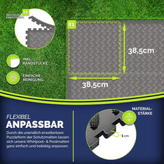 Tillvex® Zwembadtegels - Ondertegels - Ondervloer - Grijs