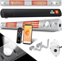Infrarood Verwarming - Terrasverwarmer - Elektrische Heater - Zilver - KESSER®