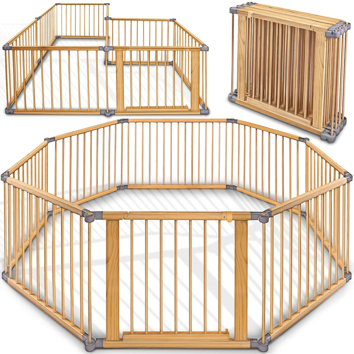KIDUKU® XXL Babybox - Grondbox - Speelbox - Kinderbox - 7,2m