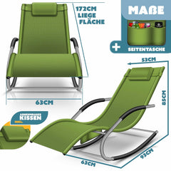 Ligbed - Ligstoel - Zonnebed - Relaxstoel - Khaki - KESSER®