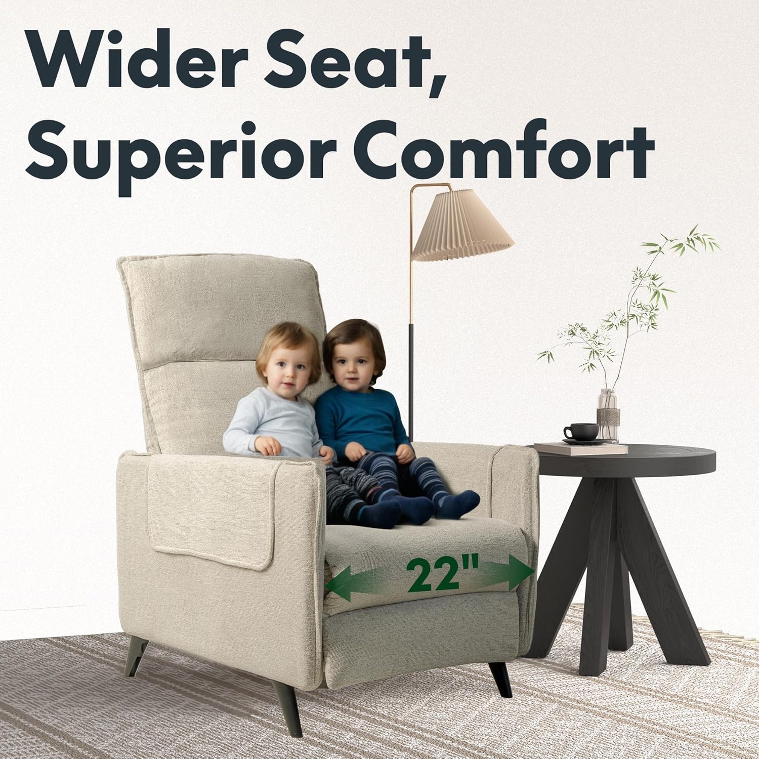 Fauteuil met armleuning - Relaxfauteuil - Relaxstoel - Beige - FLEXISPOT