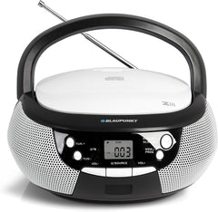 Blaupunkt B 3 PLL Boombox met FM-PLL-radio, cd-speler, AUX IN, stereo-luidsprekers, lcd-display, voeding en batterijvoeding, kindercd, zwart •