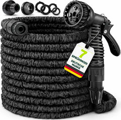 TRESKO® flexiSchlauch - flexibele tuinslang, waterslang, rekbaar Flexi Wonder (zwart 60 meter)