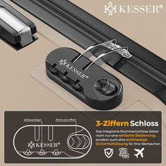 Kofferset - 3 delig - Trolley - Reiskofferset - Beige - KESSER®