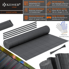 KESSER® Balkonscherm - Zichtdoek - Balkondoek - 160x400cm