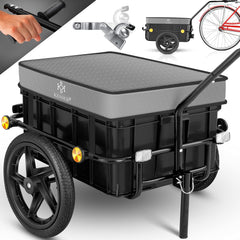 KESSER® Fietsaanhanger - Transportaanhanger - Max. 60kg - Zwart •