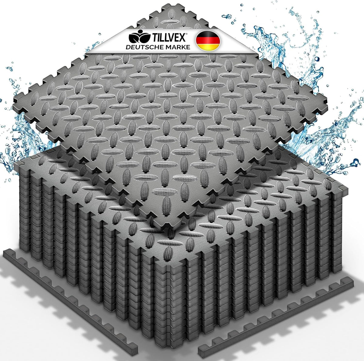 Tillvex® Zwembadtegels - Ondertegels - Ondervloer - Grijs