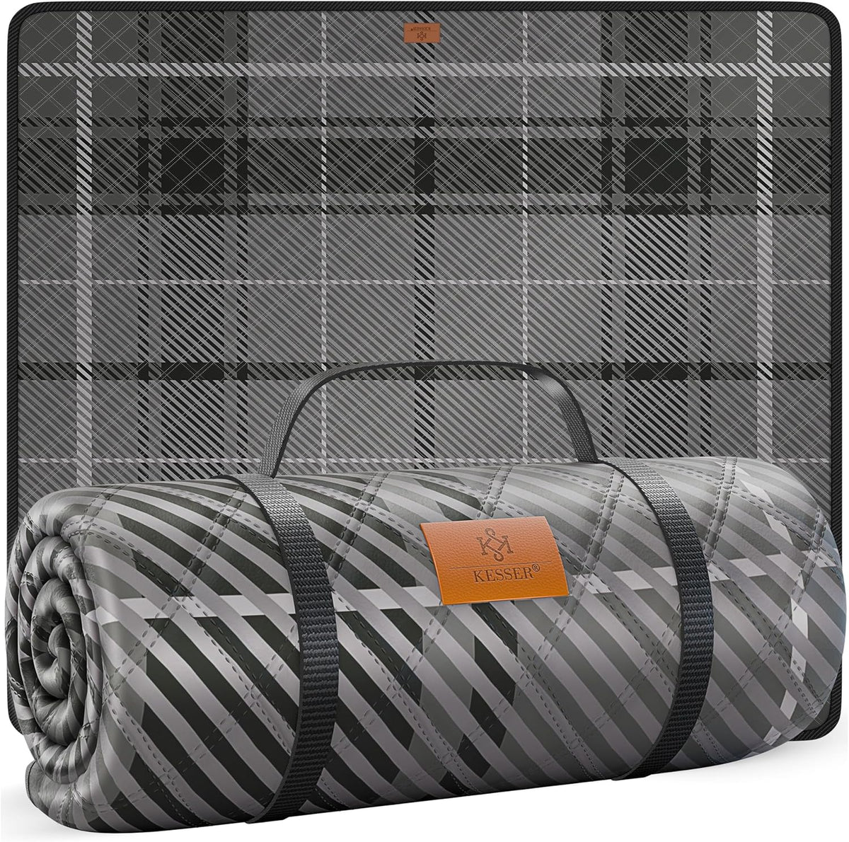 KESSER® Picknickkleed - Waterdicht - 200x200 cm - Wasbaar - Grijs