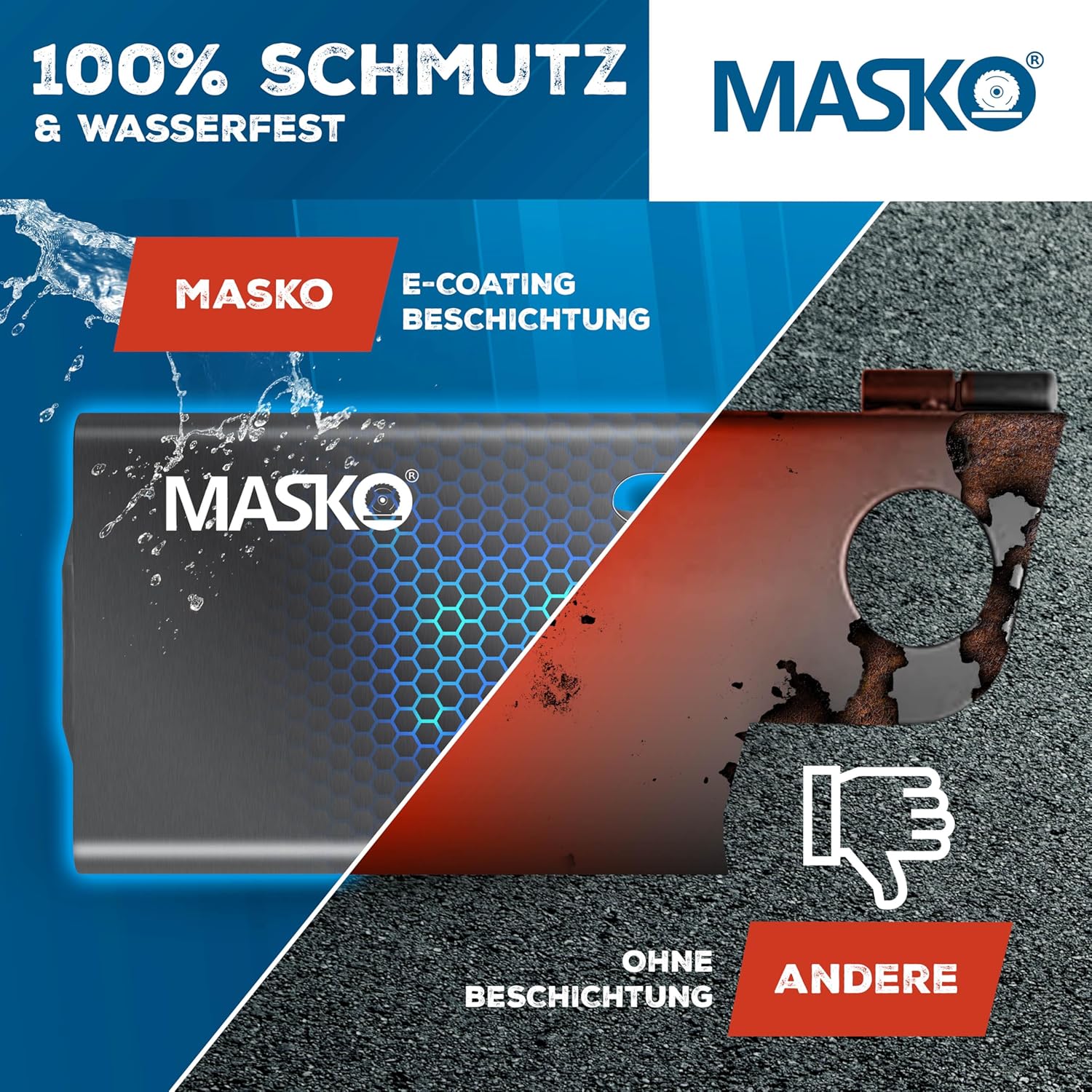 MASKO® Aanhangerslot met scharniersysteem - Diefstalbeveiliging - Antraciet •