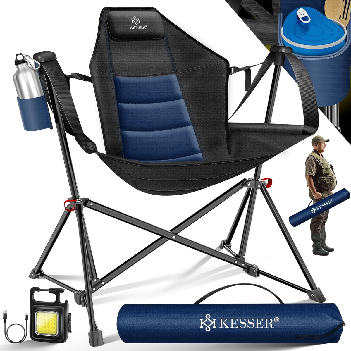 KESSER® Campingstoel - Visstoel - Vouwstoel - Blauw