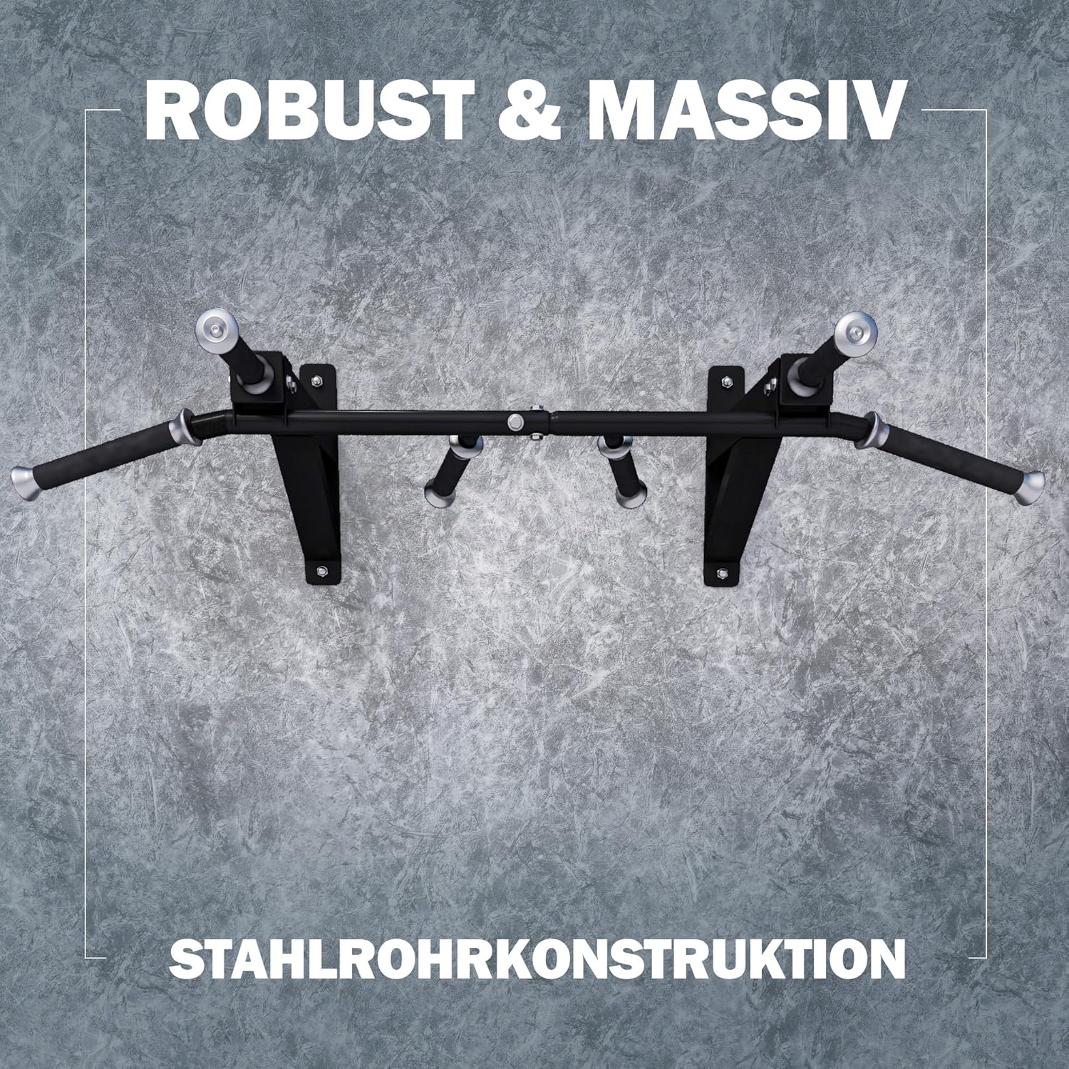 Pull up bar - Optrekstang - Wandmontage - Zwart - MAXXUS