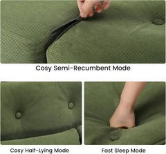 Slaapbank 2 persoons - Logeerbed - Bedbank - 90x210 cm - Groen - COMHOMA