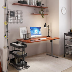 Zit sta bureau - Elektrisch - Verstelbaar - Bureauframe - Grijs - E1W - FLEXISPOT