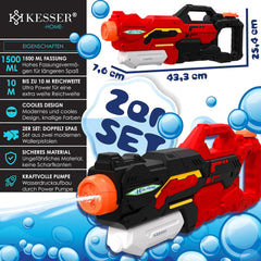 KESSER® Waterpistool - Set van 2 - Bereik 10-11 meter - Rood
