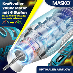 MASKO® Multitool - Roterend - 141-delige accessoireset - Blauw
