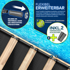 Zwembad verwarming - Solar mat - 120x300 cm - Zwart - Tillvex®