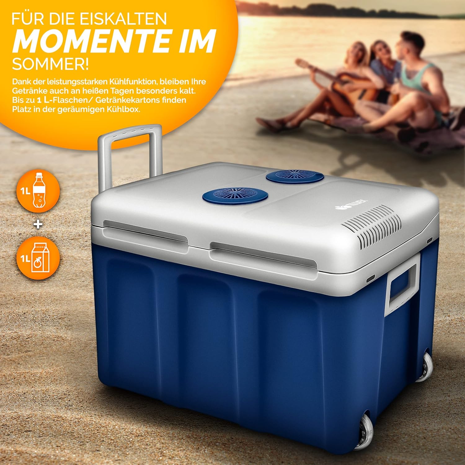 Koelbox Elektrisch – 12V en 230 volt - Coolbox - Frigobox - 40L – Blauw