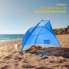 TRESKO® strandscherm incl. draagtas | strandtent met uv-bescherming 50+ | kleine verpakking | waterdicht en ademend