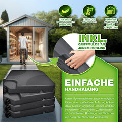 Tillvex® Parasoltegel - Parasolvoet  - Vulbaar tot 80 kg  - Antraciet