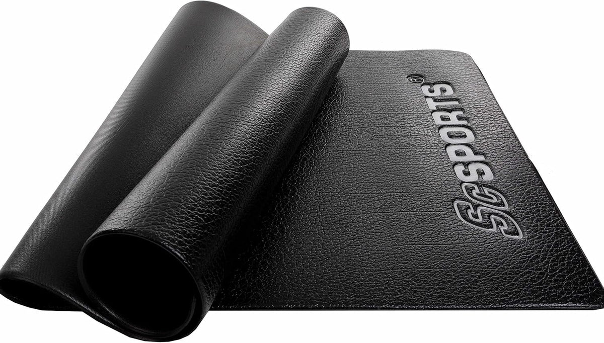 ScSports onderlegmat, beschermmat voor fitnessapparaten, loopband, hometrainer, halterbank, sporttoestellen, groot, zwart, beschikbaar in 3 afmetingen: 120 x 60 cm, 160 x 80 cm, 200 x 100 cm, 200 x 100 x 0.4 cm