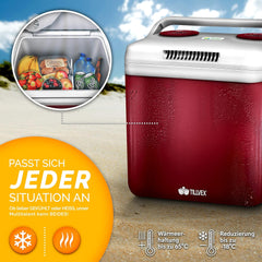 Koelbox Elektrisch – 12V en 230 volt - Coolbox - Frigobox - 32L – Rood