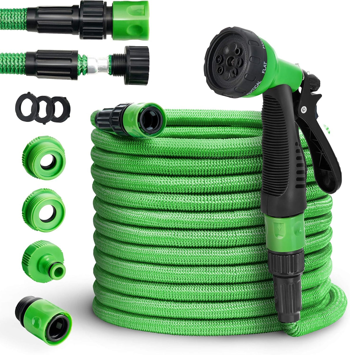 Tillvex® Tuinslang 22,5m - Uitrekbare Tuinslang - Groen