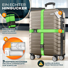 Kofferset - 3 delig - Trolley - Reiskoffer set - Rosegoud - Tillvex®