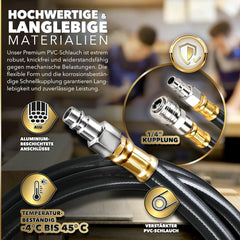 Automatische Luchtslanghaspel - Luchthaspel - 30 meter - Blauw