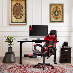 Ergonomische Bureaustoel -  Office Chair - Gamestoel - Volwassenen - Zwart/Rood - Sunon