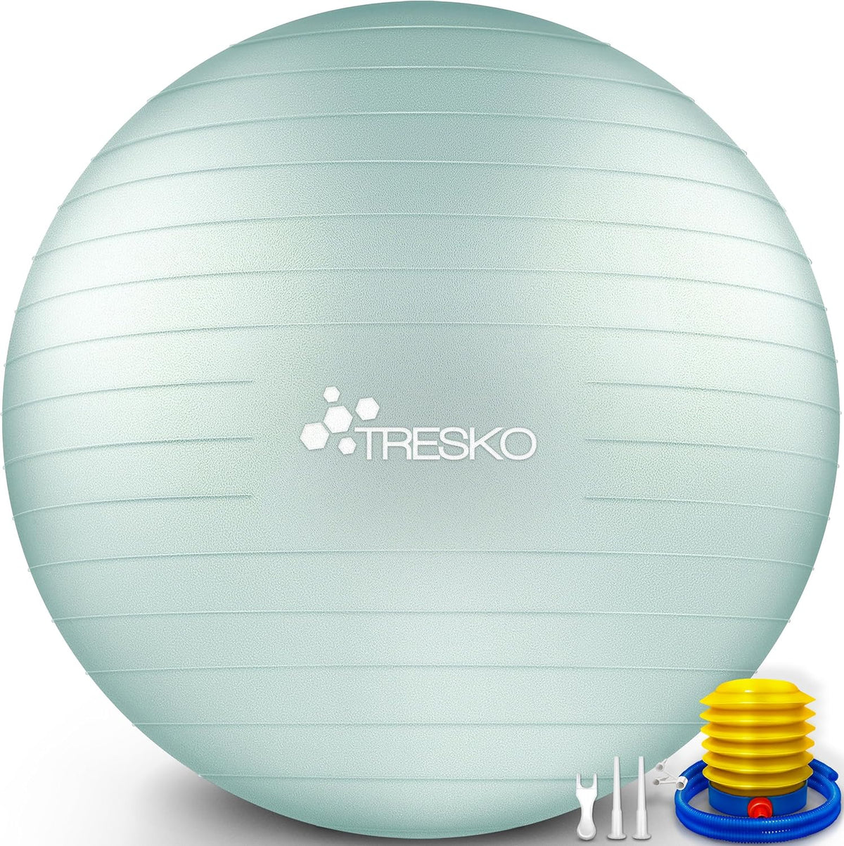 Fitness bal - Yoga bal - Pilates bal - Zwangerschapsbal - 85 cm - Mintgroen - TRESKO
