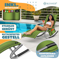 Ligbed - Ligstoel - Zonnebed - Relaxstoel - Khaki - KESSER®